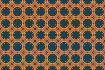 Seamless Digital Perspective Geometric Shape Interior Symmetric Decoration Art Texture Design Graphic Fabric Textile Endless Tile Wallpaper Cloth Background Template Luxury Fashion Visual Pattern.