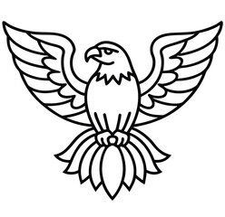 Minimalist eagle silhouette logo with clean curves and dynamic motion. Great for corporate branding, security firms, or nature-inspired designs.