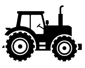 Tractor Silhouette Vector & Farm Vehicle SVG Icon Design