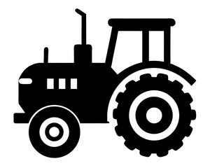 Tractor Silhouette Vector & Farm Vehicle SVG Icon Design