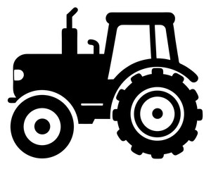 Tractor Silhouette Vector & Farm Vehicle SVG Icon Design
