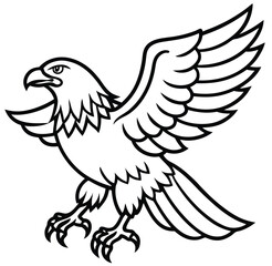 Flying eagle silhouette logo showcasing grace and dominance. A timeless vector ideal for apparel, military themes, outdoor brands, and promotional graphics.
