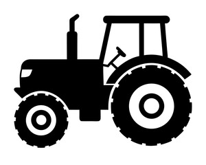 Tractor Silhouette Vector & Farm Vehicle SVG Icon Design