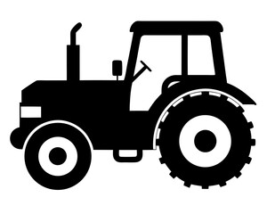 Tractor Silhouette Vector & Farm Vehicle SVG Icon Design