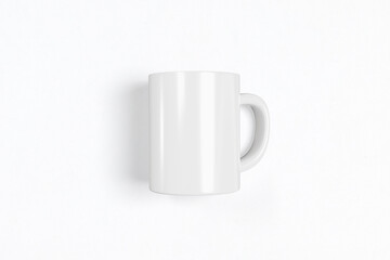 realistic mug mockup isolated on white background. 3D Rendering