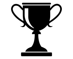 Fototapeta premium Trophy Cup Silhouette Vector & Champion Award SVG Icon Design