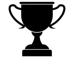 Trophy Cup Silhouette Vector & Champion Award SVG Icon Design