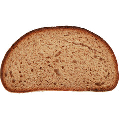 A slice of brown bread showcasing its texture and structure.