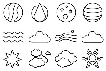 Ozone Layer Line Art Drawing for Climate Change Awareness Project 