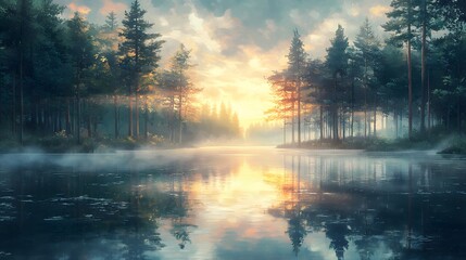 morning in the forest