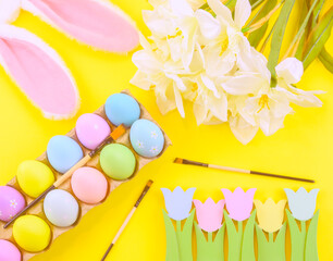 Easter eggs and bunny ears