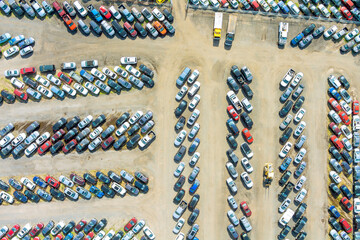 Abundant collection of cars trucks parked closely together in an open lot automotive sales second...