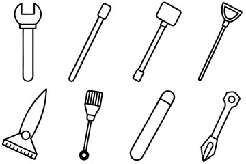 Tool Line Art Representation of Mechanical Tools for Daily