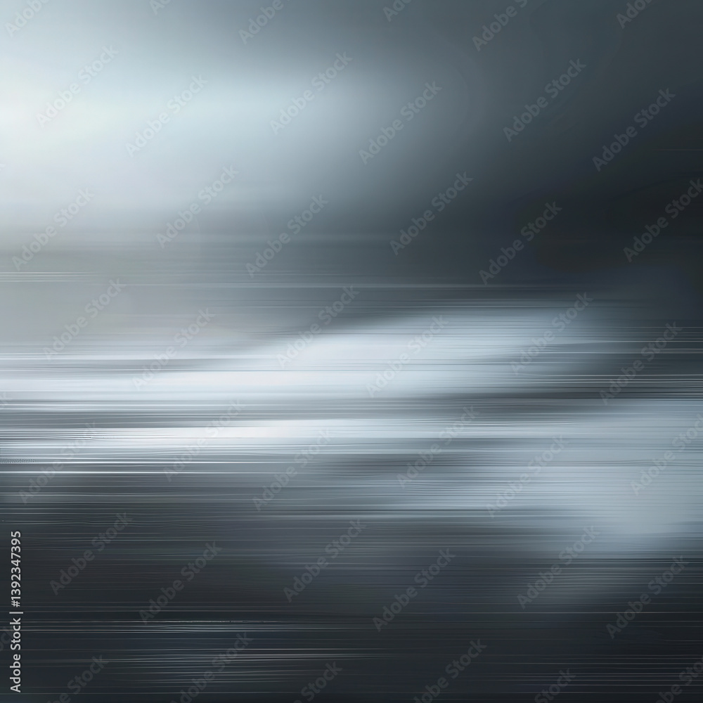Wall mural a blurry image of a body of water with a dark sky in the background