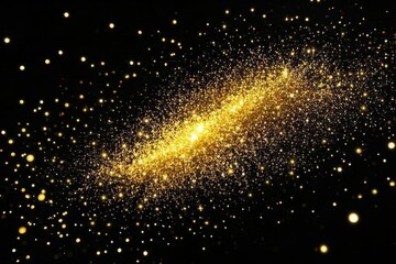 Obraz premium a close up of a galaxy with many gold dust