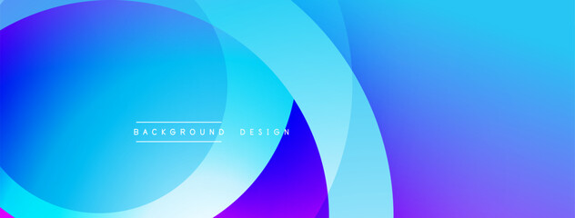 Abstract background. Overlapping circles create vibrant blue, purple gradients. Smooth transitions, modern design. Minimalist aesthetic, clean presentation.