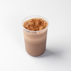Chocolate Cinnamon Smoothie in a Plastic Cup