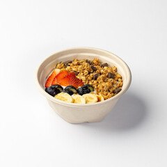 Healthy Breakfast Bowl with Granola and Fresh Fruit
