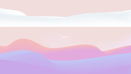 A delicate pastel landscape with smooth gradient layers. Modern backgrounds, presentations, wallpapers, and web design.