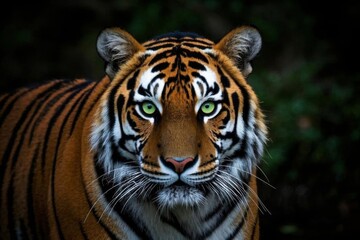 Fototapeta premium there is a tiger that is looking at the camera