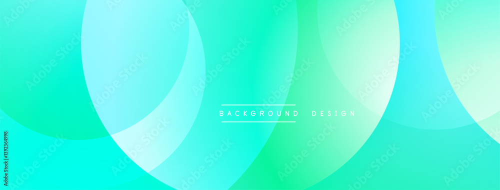 Poster abstract background. overlapping circles create smooth gradients. turquoise, teal, aqua hues dominat