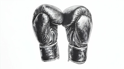 boxing gloves drawing illustration