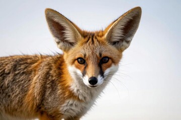 Fototapeta premium there is a fox that is looking at the camera