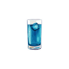 Water glass icon logo flat vector design