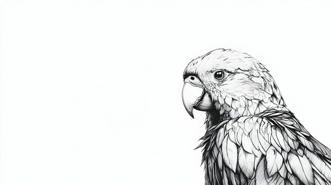 parrot drawing illustration