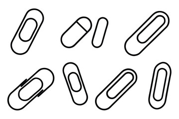 Paper Clip Line Art Design for Office Stationery Illustration Project  