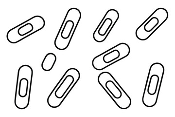 Paper Clip Line Art Graphic for Educational Material Cover Artwork  
