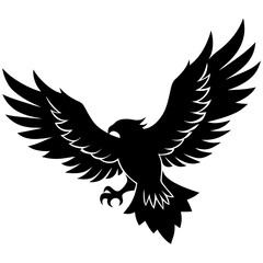 Eagle Soaring Vector Silhouette: Symbolizing Freedom and Strength