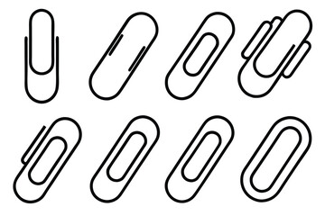 Paper Clip Line Art Illustration for School Supply Poster Design  