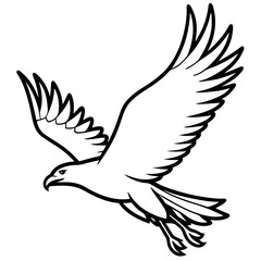 Eagle Soaring Vector Silhouette: Symbolizing Freedom and Strength