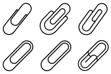 Paper Clip Line Art Illustration for School Supply Poster Design 