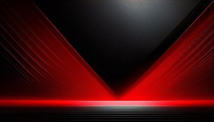 Modern abstract black red background with space for design. Dark with a light spot, line. Gl