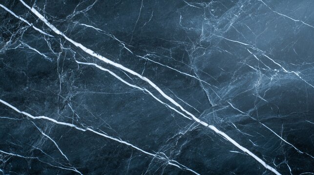 Black marble surface with bold white veins and polished shine sleek dramatic tabletop background 