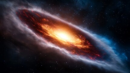 Fototapeta premium Cosmic dust clouds illuminated by supernova in magenta and blue hues dramatic galactic energy 