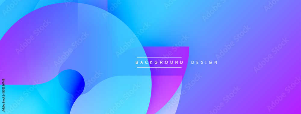 Poster abstract background. smooth gradients, vibrant blues, purples create flowing shapes. modern design, 