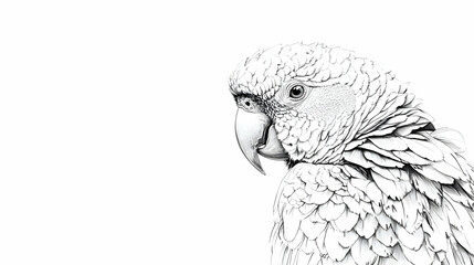 Obraz premium parrot bird drawing illustration