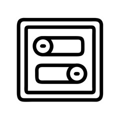 Double Toggle Interface Representing Switch Panel Icon Design