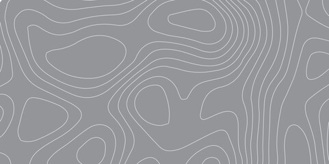 Abstract Stylized Topographic Map Background in Black and White Featuring Wavy Contour Lines and Circular Forms for Modern Geospatial Design and Vector Art Projects

