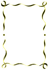 Black & Yellow Wavy Ribbon Frame with Dots, wedding menu invitation border, hand drawn baby shower, a4 birthday bbq summer party, clown funfair style, bachelorette bachelor vintage retro