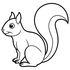 Elegant Squirrel in One Line Design