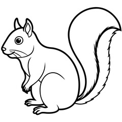 Elegant Squirrel in One Line Design