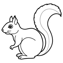Elegant Squirrel in One Line Design