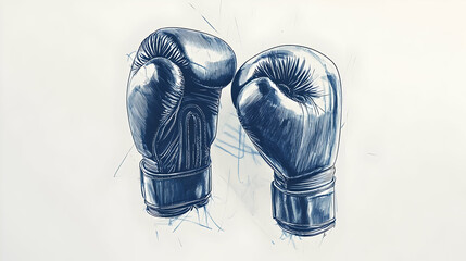 boxing gloves drawing illustration