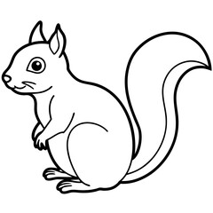 Elegant Squirrel in One Line Design