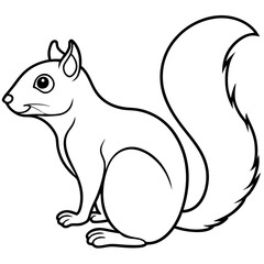 Elegant Squirrel in One Line Design