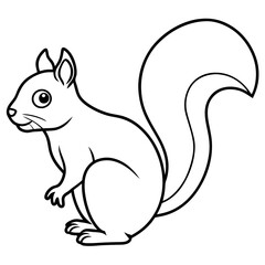 Elegant Squirrel in One Line Design